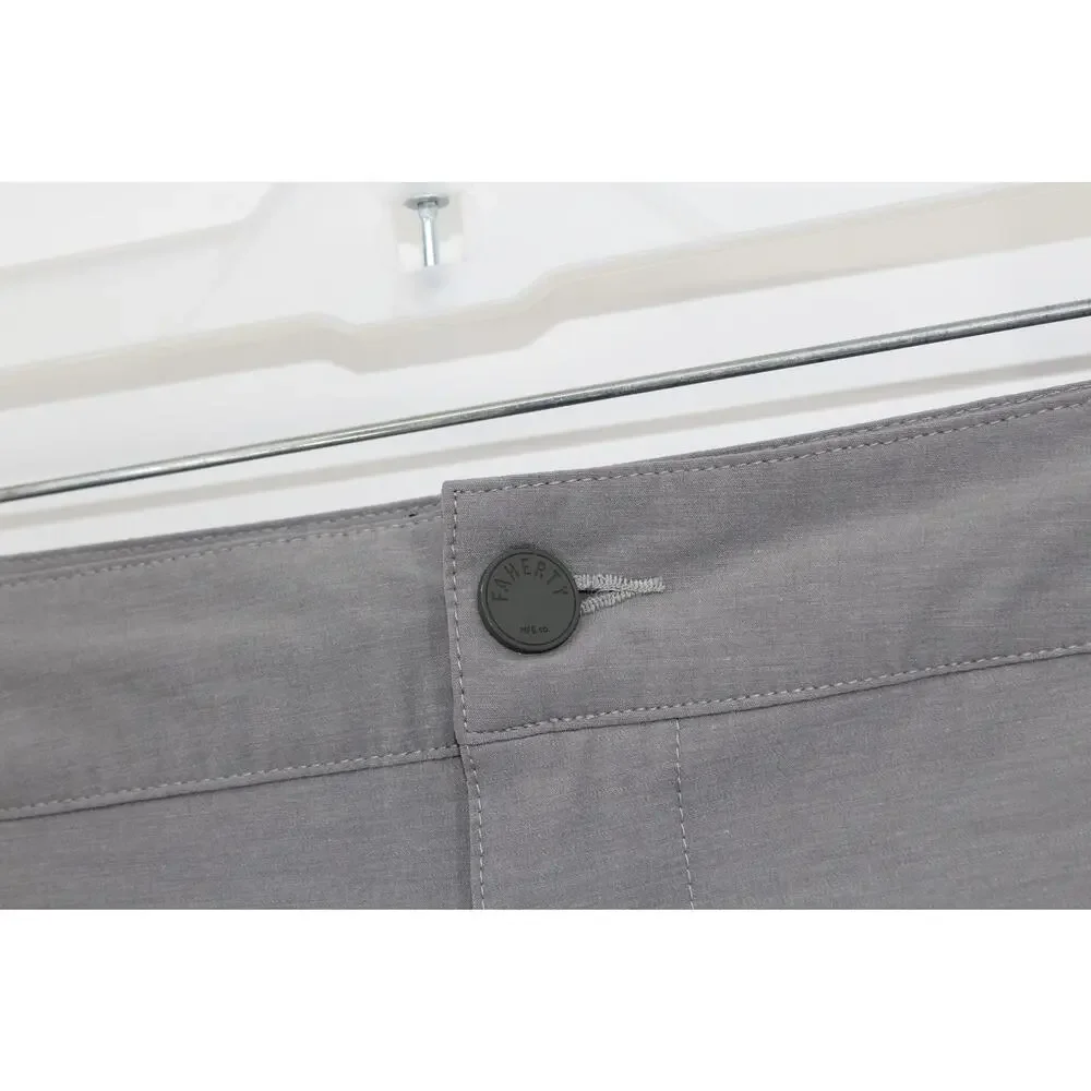 Faherty All Day Shorts Mens 35 Gray Flat Front Stretch Performance 9